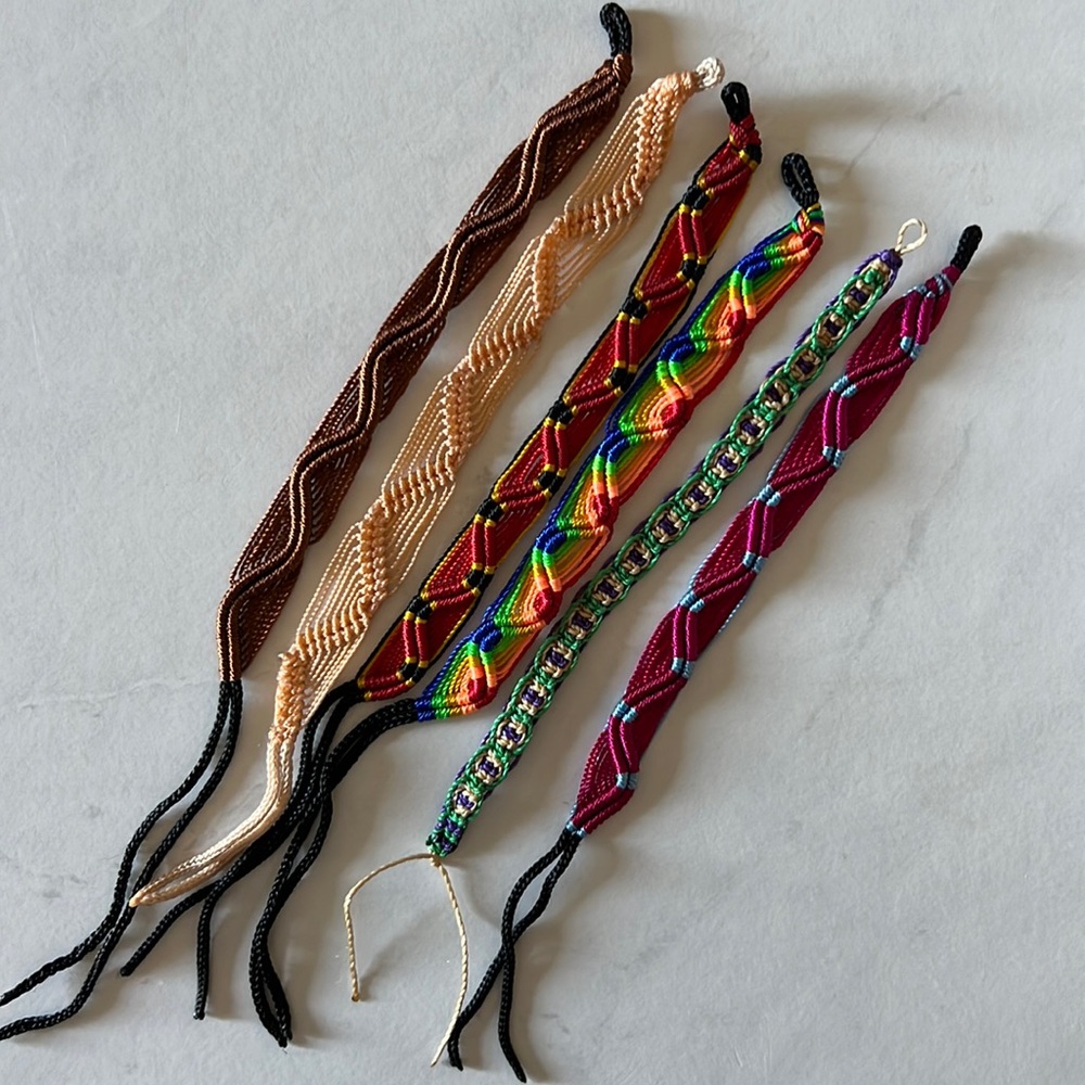💗6 Woven Friendship Bracelets